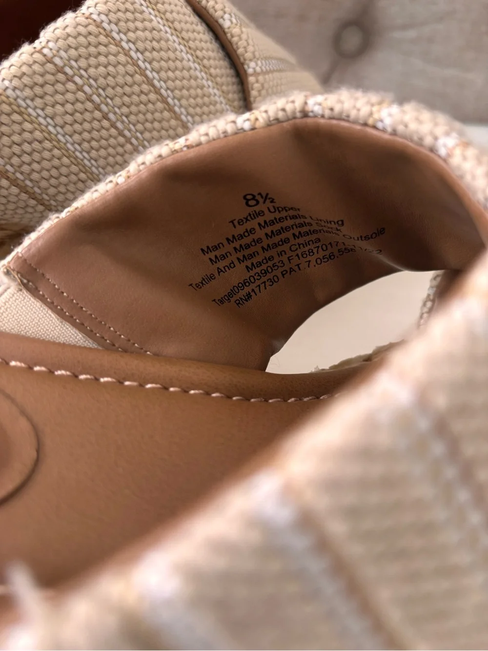 Target A New Day Woven Platform Slide Sandals Beige Size 8 1/2